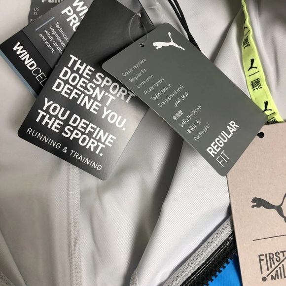 Puma Train First Mile Xtreme Color Block 1/2 Zip Running Jacket - Picture 12 of 12